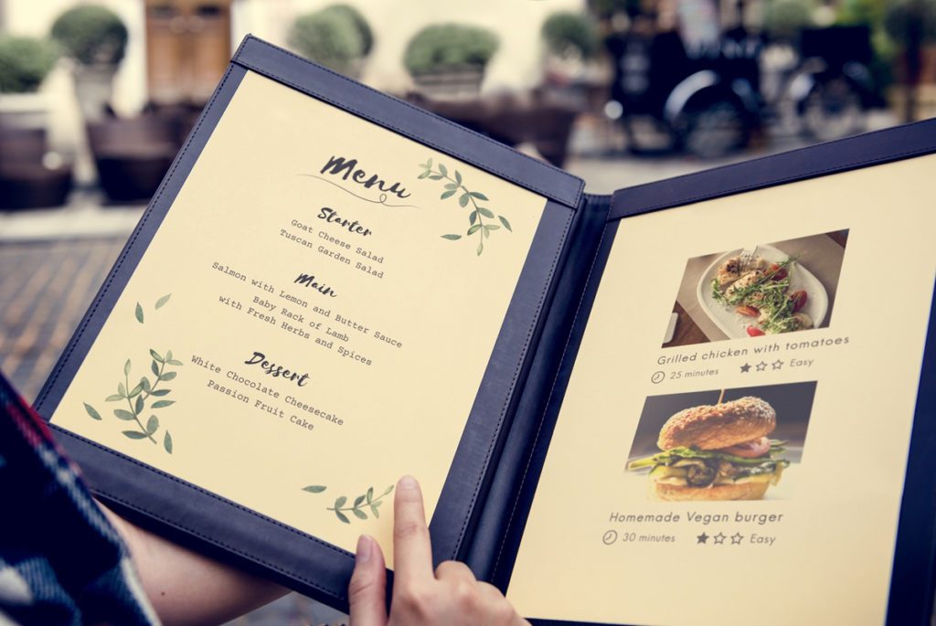 Come creare un menù per ristorante con un design creativo da stampare
