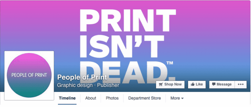 Idee per la tua copertina di Facebook: People Of Print