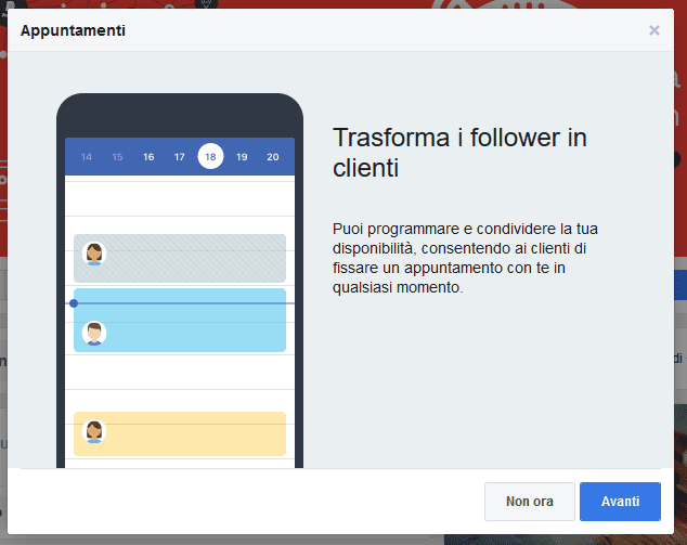 Trasforma i follower in clienti - Appuntamenti