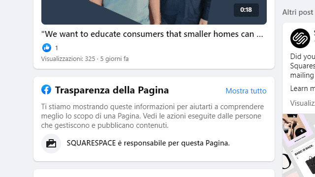 trasparenza della pagina